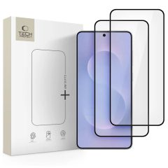   Tech-Protect Glass Fit+ edzett üveg kijelzővédő 2 db Galaxy S25 Edge készülékhez fekete