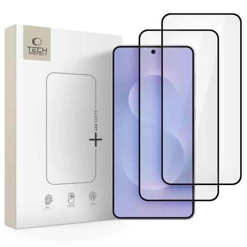 Tech-Protect Glass Fit+ edzett üveg kijelzővédő 2 db Galaxy S25 Edge készülékhez fekete