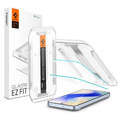 Spigen Glas.TR "EZ FIT" 2 db temperált üveg kijelzővédő Google Pixel 9 / 9 Pro / 10 / 10 Pro készülékhez átlátszó