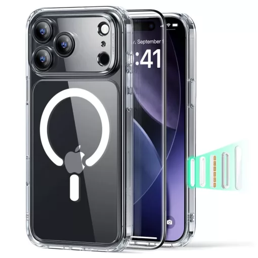 ESR CLASSIC HYBRID MAGSAFE & üvegfólia iPhone 17 Pro készülékhez átlátszó