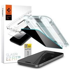   SPIGEN GLAS.TR "EZ FIT" iPhone 15 Plus / 16 Plus készülékhez Privacy védőüveg