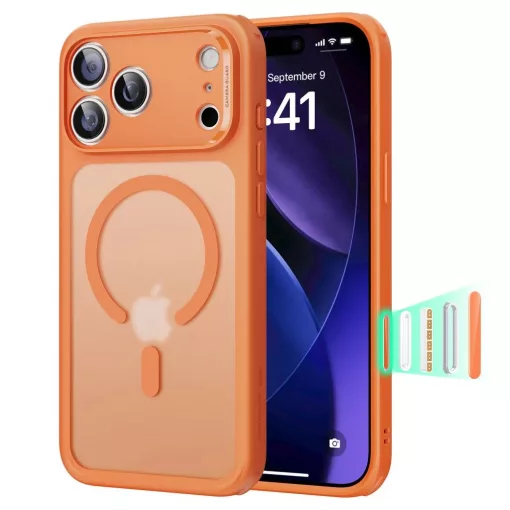 ESR Classic Hybrid Magsafe iPhone 17 Pro Max készülékhez tok – matított narancs