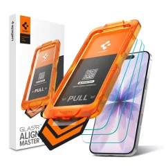   Edzett üveg kijelzővédő Spigen ALM GLAS.TR SLIM 3-PACK iPhone 17 készülékhez átlátszó
