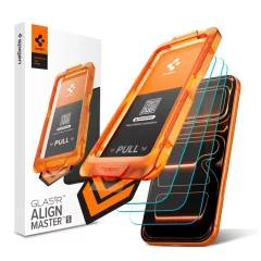   Spigen ALM GLAS.TR SLIM 3-PACK iPhone 17 Pro Max készülékhez edzett üveg kijelzővédő átlátszó