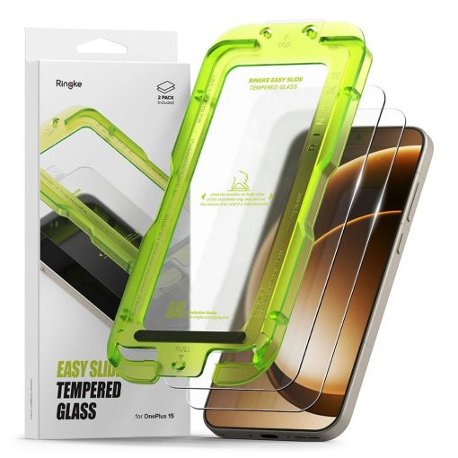Temperált üveg kijelzővédő RINGKE EASY SLIDE 2-PACK ONEPLUS 15 készülékhez átlátszó