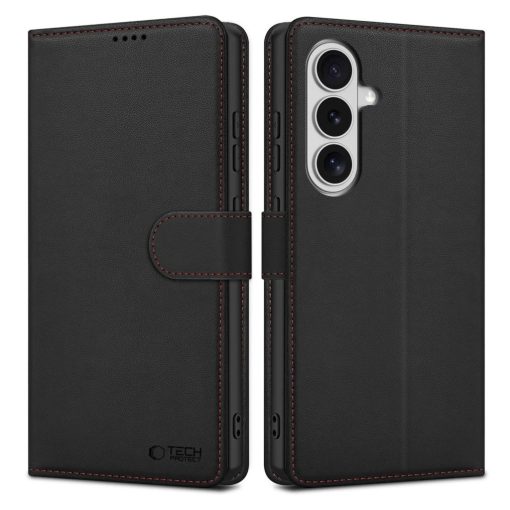 TECH-PROTECT pénztárca tok Galaxy S26 készülékhez fekete-piros