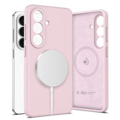   TECH-PROTECT MagSafe szilikon tok Samsung Galaxy S26+ Plus készülékhez rózsaszín gyöngyház