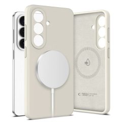   TECH-PROTECT MagSafe szilikon tok Galaxy S26 készülékhez Cosmic Latte