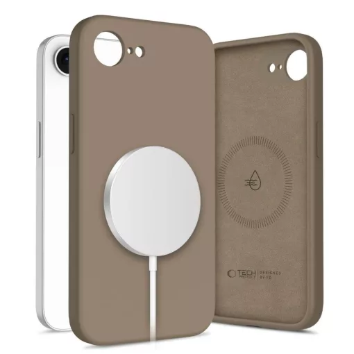 TECH-PROTECT szilikon MagSafe tok IPHONE 16E/17E készülékhez csokoládébarna