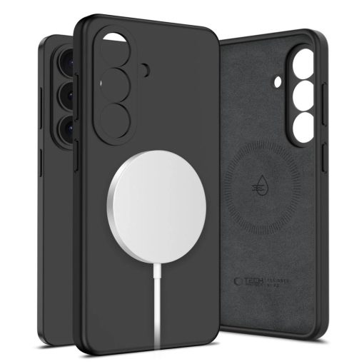 Tech-Protect MagSafe szilikon tok Samsung Galaxy S26 készülékhez fekete