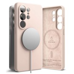   RINGKE Silicone Magnetic MagSafe tok Samsung Galaxy S26 Ultra készülékhez rózsaszín homok