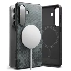   Ringke ONYX Magnetic MagSafe tok Samsung Galaxy S26 készülékhez fekete terepmintás
