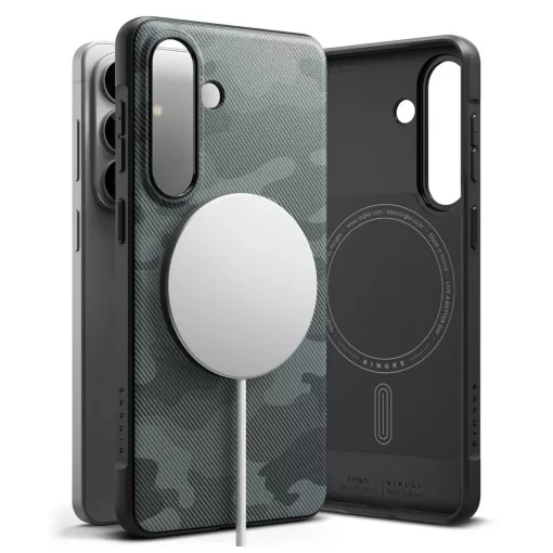 Ringke ONYX Magnetic MagSafe tok Samsung Galaxy S26 készülékhez fekete terepmintás