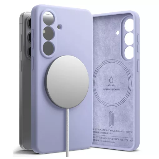 RINGKE Silicone Magnetic MagSafe tok Samsung Galaxy S26 készülékhez levendula