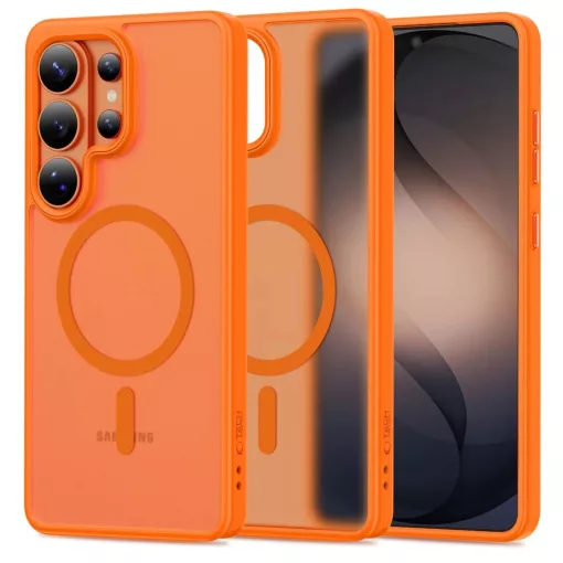 Tech-Protect MagMat MagSafe tok Samsung Galaxy S26 Ultra készülékhez matt narancssárga