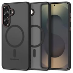   TECH-PROTECT MAGCAM MagSafe tok Samsung Galaxy S26+ készülékhez, matt fekete/vörös