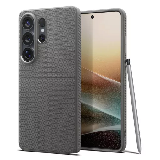 SPIGEN Liquid Air tok Samsung Galaxy S26 Ultra készülékhez márvány szürke