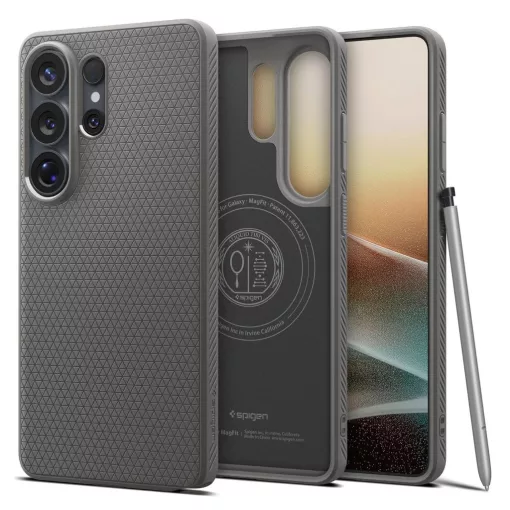 SPIGEN LIQUID AIR MAG MagSafe tok Samsung Galaxy S26 Ultra készülékhez márványszürke