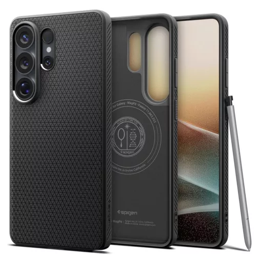 SPIGEN Liquid Air Mag MagSafe tok Samsung Galaxy S26 Ultra készülékhez matt fekete
