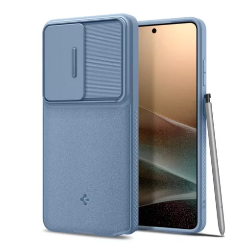 SPIGEN Optik Armor tok Samsung Galaxy S26 Ultra készülékhez világoskék