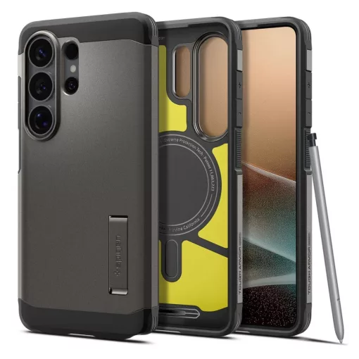 SPIGEN TOUGH ARMOR MAG MagSafe tok Samsung Galaxy S26 Ultra készülékhez ágyúszürke