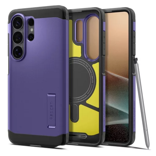 SPIGEN TOUGH ARMOR MAG MagSafe tok Samsung Galaxy S26 Ultra készülékhez hamu lila