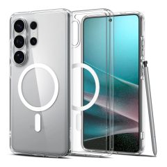   SPIGEN Ultra Hybrid Mag MagSafe tok Samsung Galaxy S26 Ultra készülékhez, átlátszó/fehér