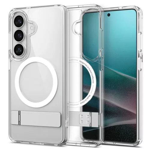 Spigen Ultra Hybrid "S" Mag MagSafe tok Galaxy S26 készülékhez átlátszó/fehér