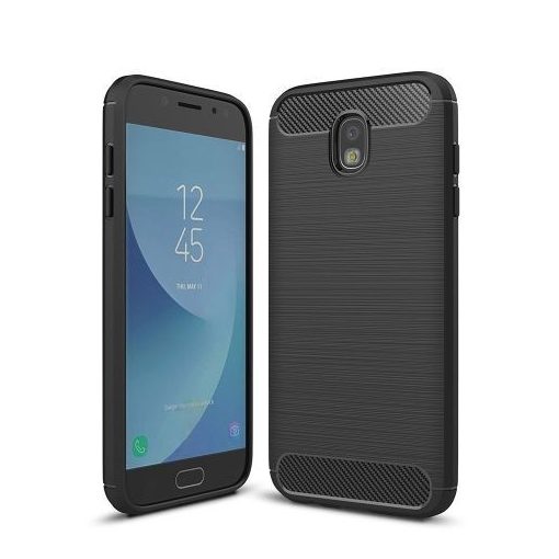 Samsung J730 Galaxy J7 (2017) Carbon vékony szilikon tok fekete
