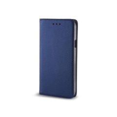   Smart magnet Huawei Y9 (2019) oldalra nyíló mágneses könyv tok szilikon belsővel sötétkék
