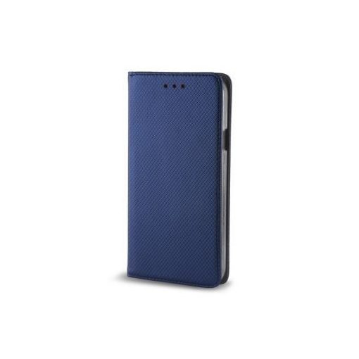 Smart magnet Huawei Y9 (2019) oldalra nyíló mágneses könyv tok szilikon belsővel sötétkék