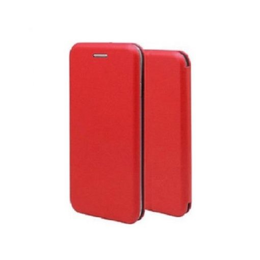 Forcell Elegance LG K20 (2019) oldalra nyíló mágneses könyv tok szilikon belsővel piros