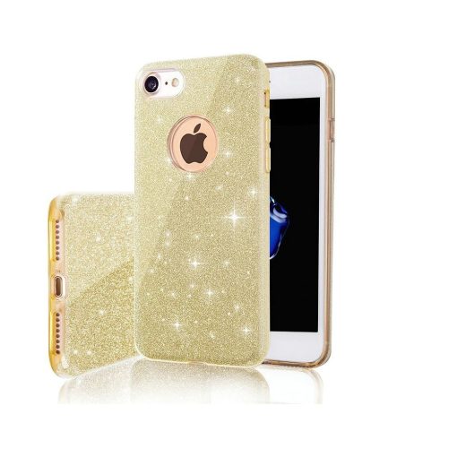 Glitter (3in1) - Apple iPhone 12 Pro Max 2020 (6.7) arany szilikon tok