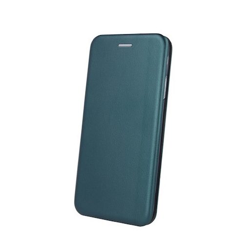 Forcell Elegance LG K52 oldalra nyíló mágneses könyv tok szilikon belsővel sötétzöld