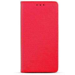   Smart magnet Xiaomi Redmi 9T / Poco M3 oldalra nyíló mágneses könyv tok szilikon belsővel piros