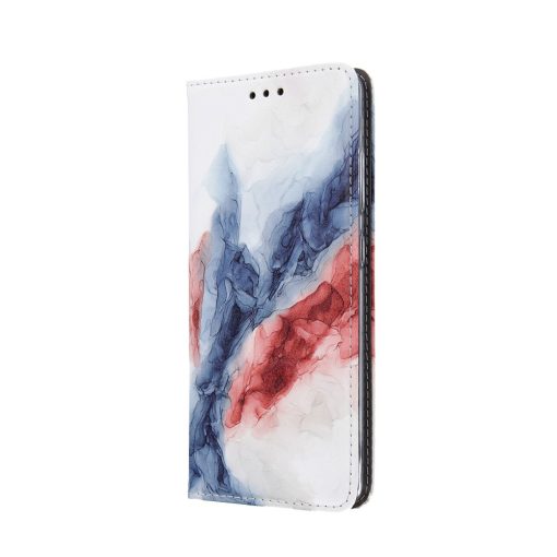 Smart Trendy - Apple iPhone 13 (6.1) oldalra nyíló mágneses könyv tok szilikon belsővel (Marble