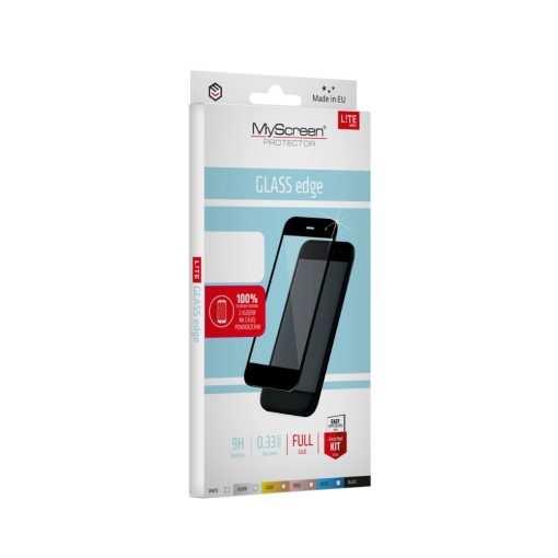 MyScreen Lite Glass Edge Full Glue - Apple iPhone 6G / 6S kijelzővédő üvegfólia fekete (9H)