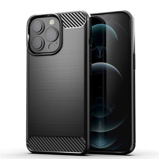 Apple iPhone 7 / 8 / SE2 / SE3 (4.7) Carbon vékony szilikon tok fekete