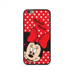   Disney prémium szilikon tok edzett üveg hátlappal - Minnie 008 Apple iPhone X / XS piros (DPCMIN3