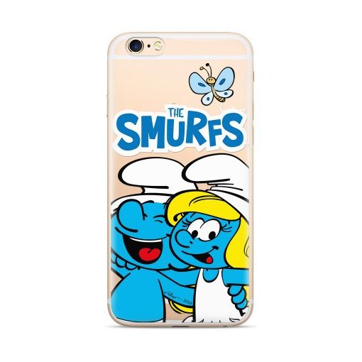 Hupikék törpikék szilikon tok - Smerfy 009 Apple iPhone X / XS átlátszó (PPCSMURFS5240)