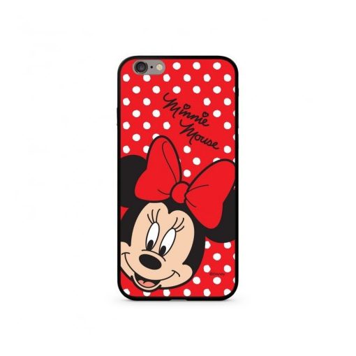 Disney prémium szilikon tok edzett üveg hátlappal - Minnie 008 Huawei P40 Pro piros (DPCMIN33427)