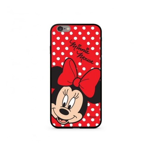 Disney prémium szilikon tok edzett üveg hátlappal - Minnie 008 Huawei P40 piros (DPCMIN33425)