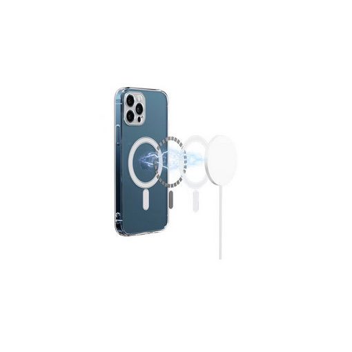 Magsafe Apple iPhone 14 Pro (6.1) átlátszó szilikon tok (vezetéknélküli töltéshez)