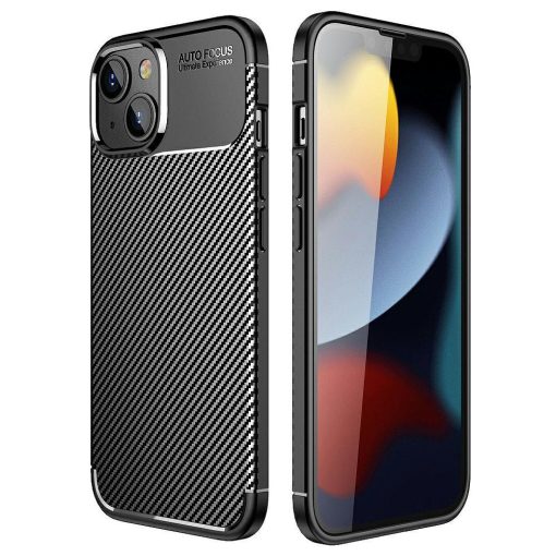 Carbon Armor iPhone SE4 (2025) vékony szilikon tok fekete