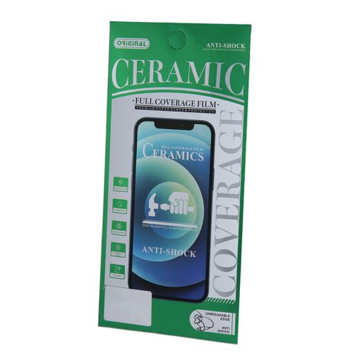 Samsung S931 Galaxy S25 9D hajlított kerámia keménységű előlapi üvegfólia fekete