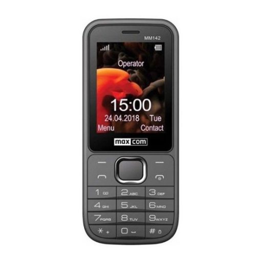 Maxcom MM142 mobiltelefon, dual sim-es kártyafüggetlen, bluetooth-os, fm rádiós szürke (magyar 