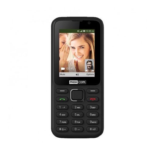 Maxcom MK241 mobiltelefon, kártyafüggetlen, bluetooth-os, fm rádiós fekete KaiOS operációs ren