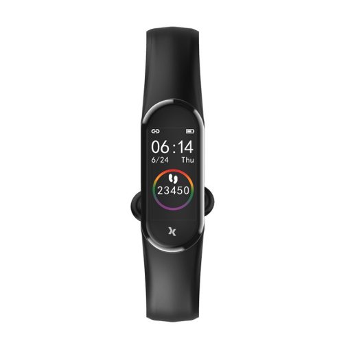 Maxcom Fit FW20 fekete IP67 vízálló okoskarkötő pulzus és vérnyomás mérővel