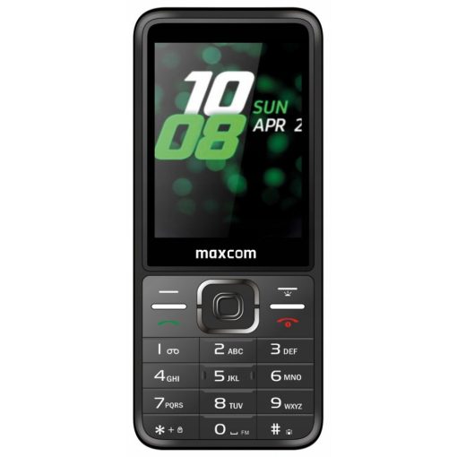 Maxcom MM244 fémházas mobiltelefon, dual sim-es kártyafüggetlen, fekete (magyar nyelvű menüvel