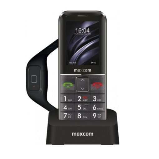 Maxcom MM735BB kártyafüggetlen idősgondozó mobiltelefon SOS karpereccel, extra nagy gombokkal (m